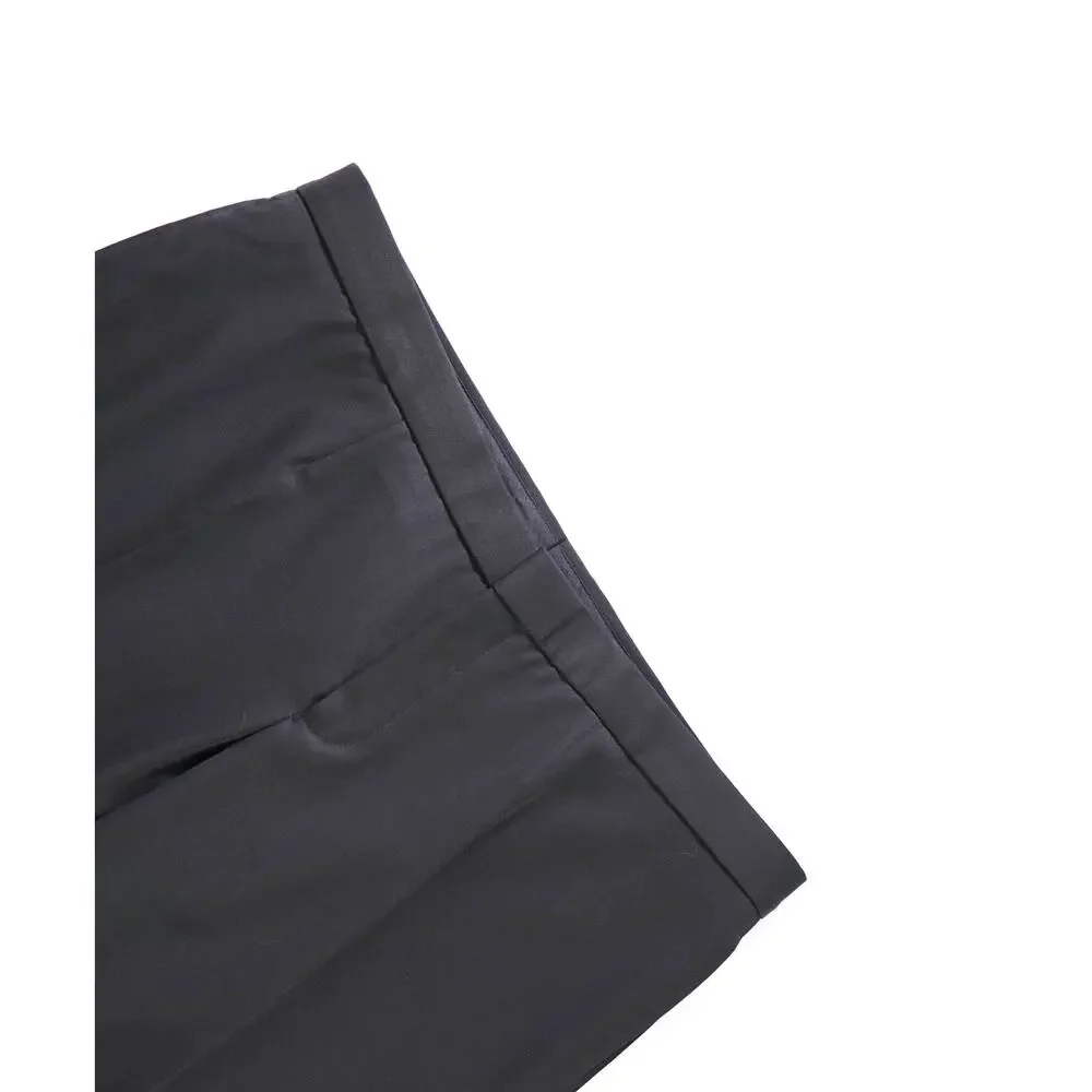 $750 BURBERRY LONDON - Black Wool Tuxedo Pants - 39W